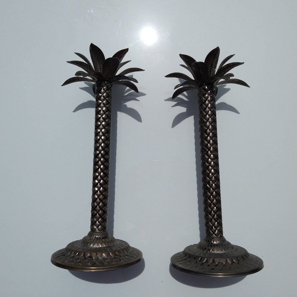Palm Tree Candle Holders